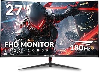 27" Gaming Monitor, 180Hz Fast IPS Display, 1ms, FHD 1080P, HDR10, 108% sRGB, FreeSync, 2x HDMI 2.0 & DP 1.4, Wall Mount Compatible
