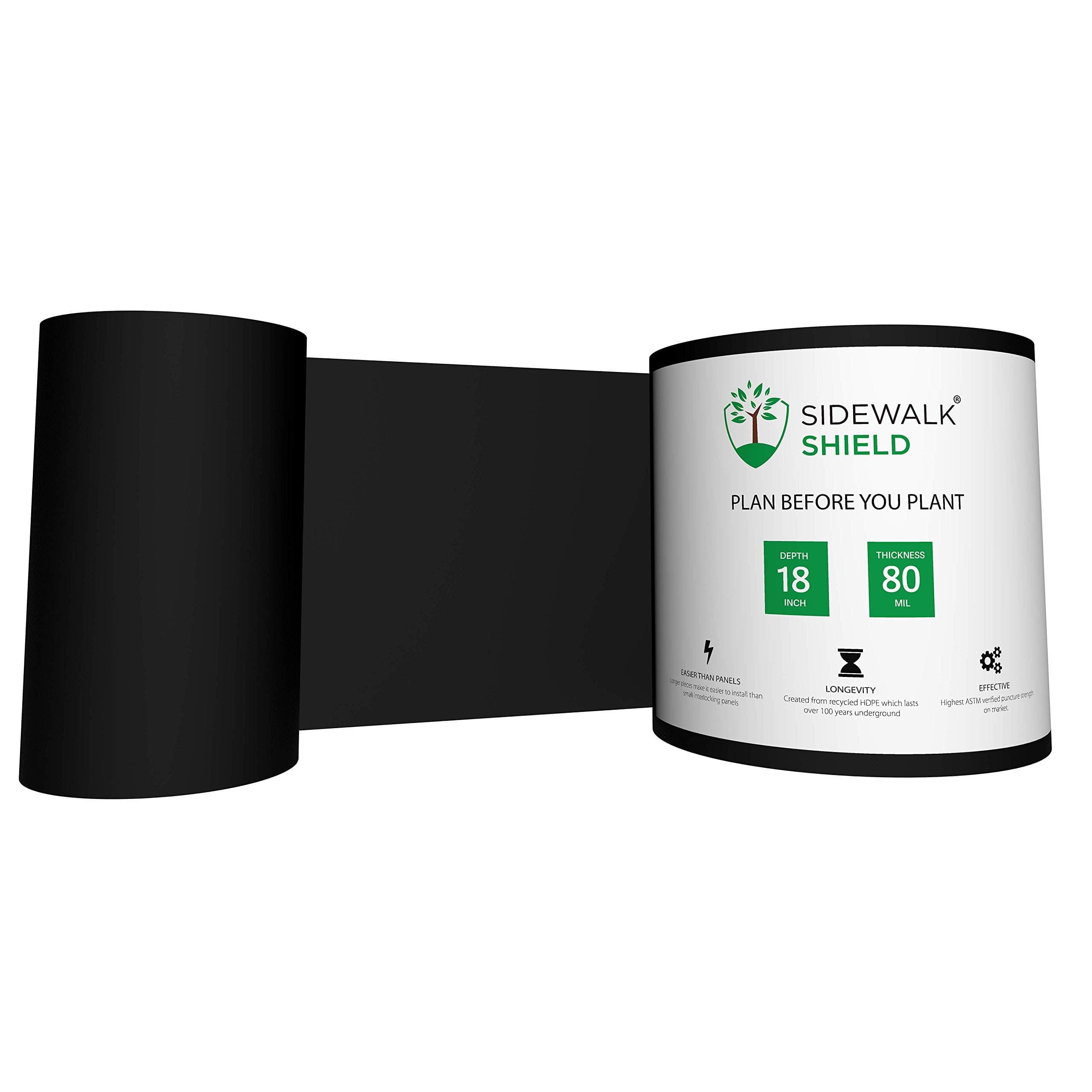 Tree Root Control Barrier (Standard Duty - 18 inch Depth, 50 feet)