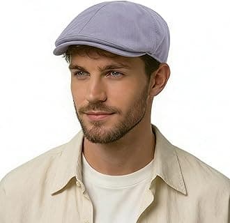 Men Cotton Flat Cap Summer Scally Ivy Gatsby Newsboy Beret Driver Cabbie Hunting Hat