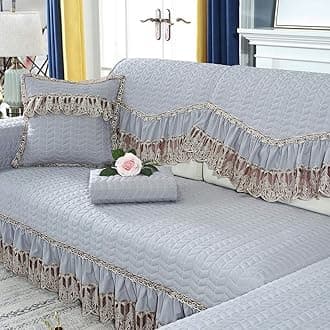 Slipcover,Sofa Cushion Non-Slip Modern Home Sofa Cover Four Seasons Universal@Gray_90*120Cm(1Pcs)