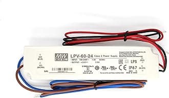 Meanwell UL 24V 60W Approved Outdoor Waterproof LED Drive Transformer Adapter 120 to 24 Volt DC Output