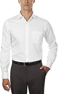 Men's Lux Sateen Fitted Solid Spread Collar Dress Shirt