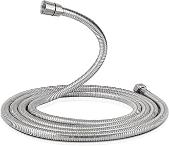 118'' Long Shower Hose 304 Stainless Steel Brushed Nickel 10 FT Handheld Shower Head Hose Extension/Replacement Flexible & Durable Fit G1/2