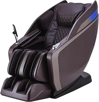 Osaki Monarch Full Body Massage Chair | Zero Gravity 3D SL-Track | Space Saving Technology Recliner| 9 Unique Auto Programs | Bluetooth Connection (LE Brown)