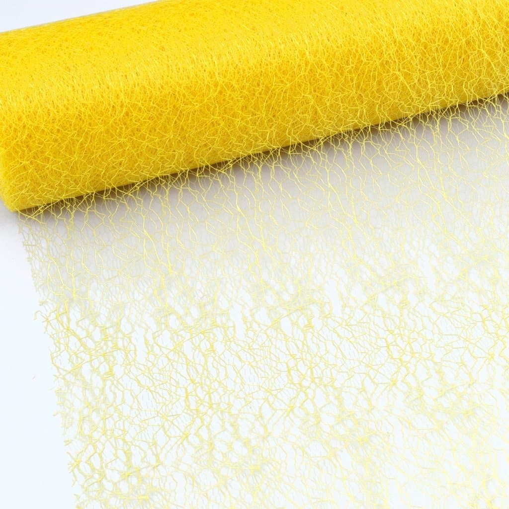 Deko und Band Spider web mesh table runner, 30 cm, gold, 25-metre roll (67 010-R 300)