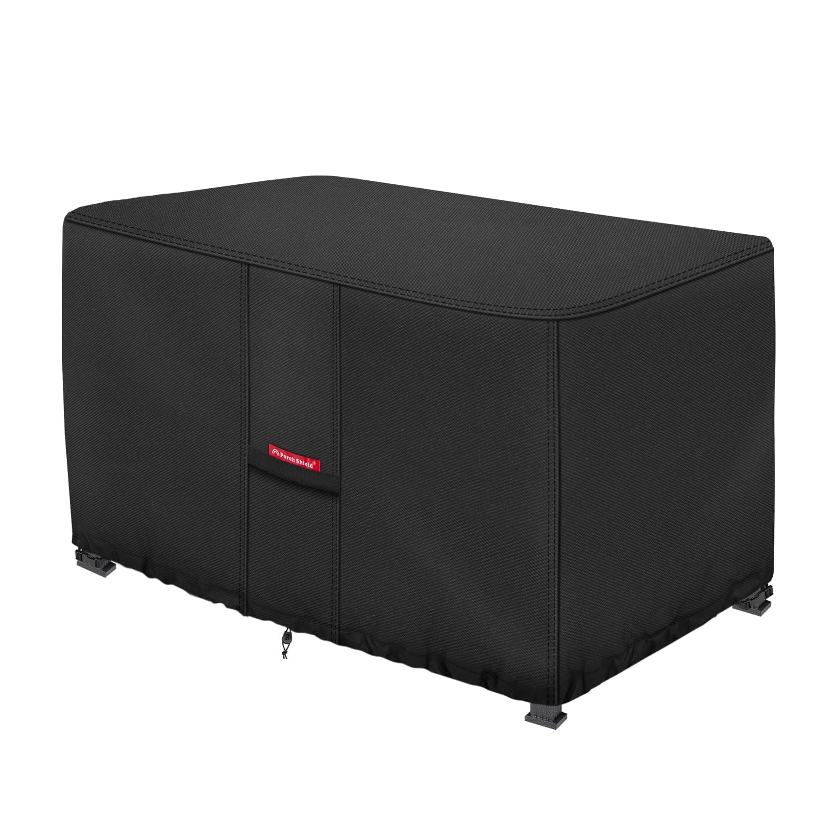 Porch Shield Patio Fire Pit Cover - Waterproof 600D Outdoor Rectangular Fire Table Cover Deck Box Protector - 52 x 34 inch, Black