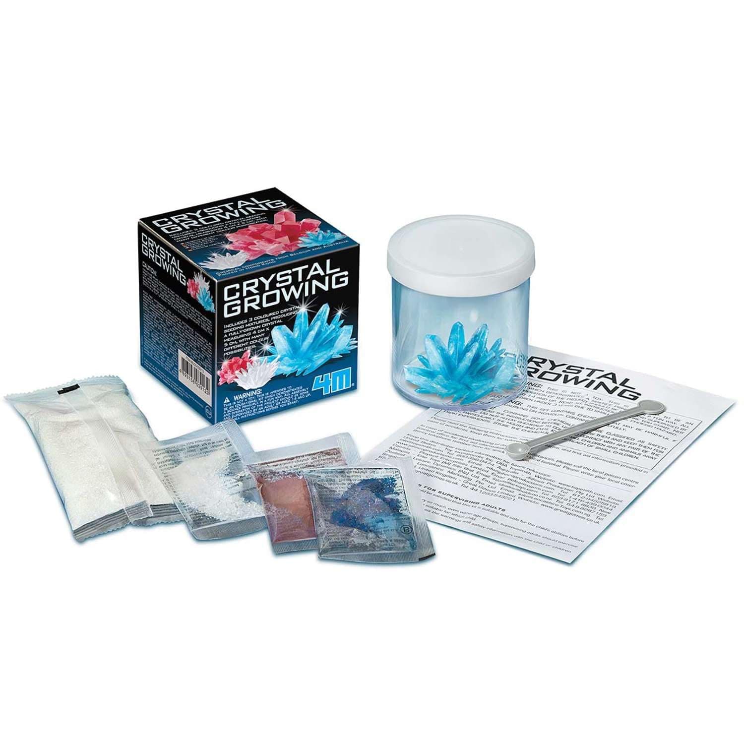 4M Crystal Growing Kit | Fun STEM Science Experiment Set to Grow Your Own Vibrant Crystals at Home | Educational Chemistry Activity Toy for Teens Aged 14+ | Screen-Free Learning & Discovery