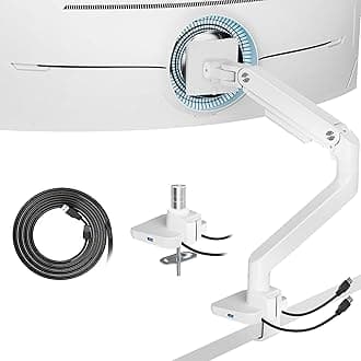 ARES WING Ultrawide Monitor Mount with USB White