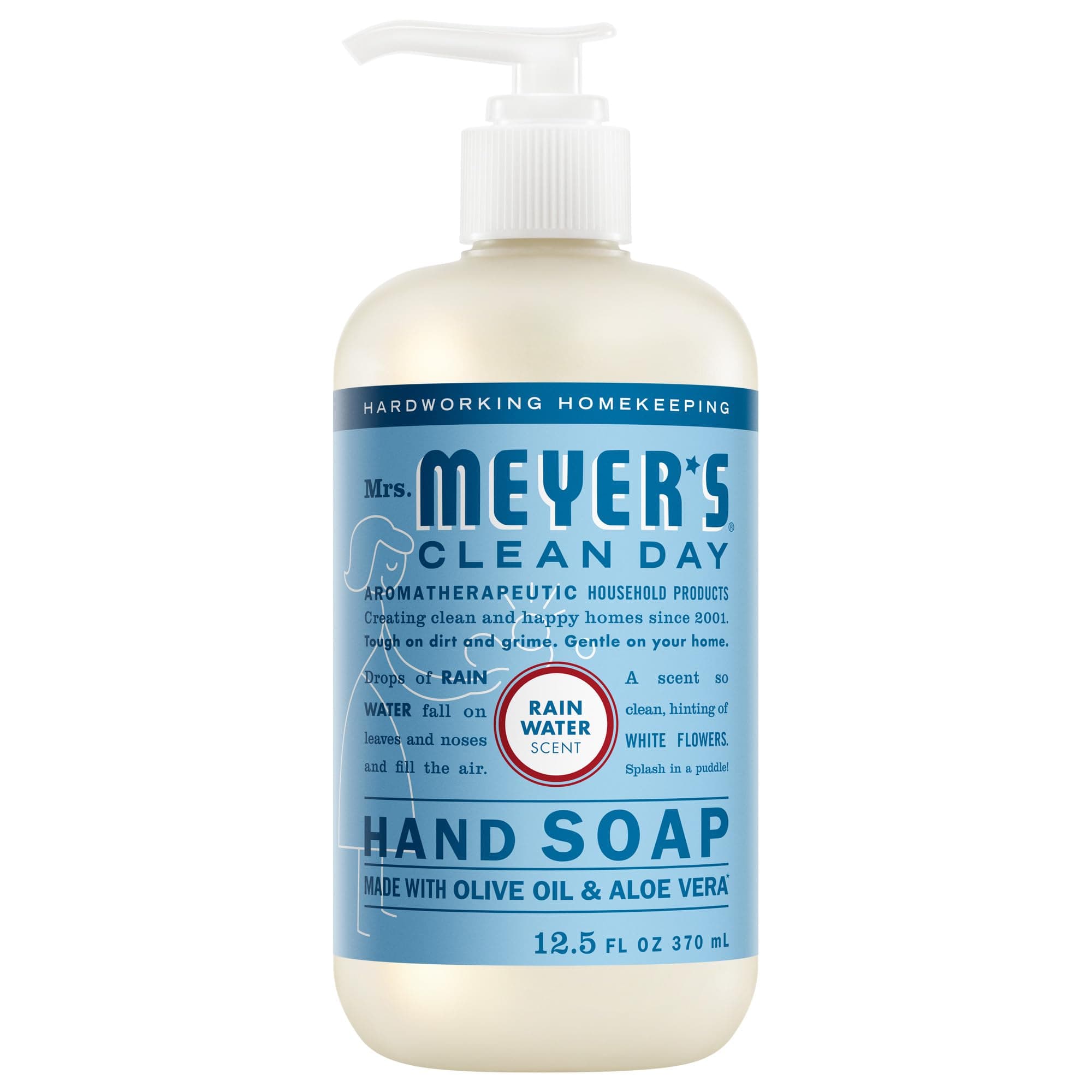 CLEAN DAY Hand Soap, Made with Essential Oils, Biodegradable Formula, Rain Water, 12.5 fl. oz