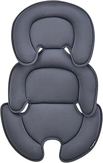 Head and Body Support Pillow Infant Car Seat Insert for Newborn to Toddler Stroller Cushion (Grey)