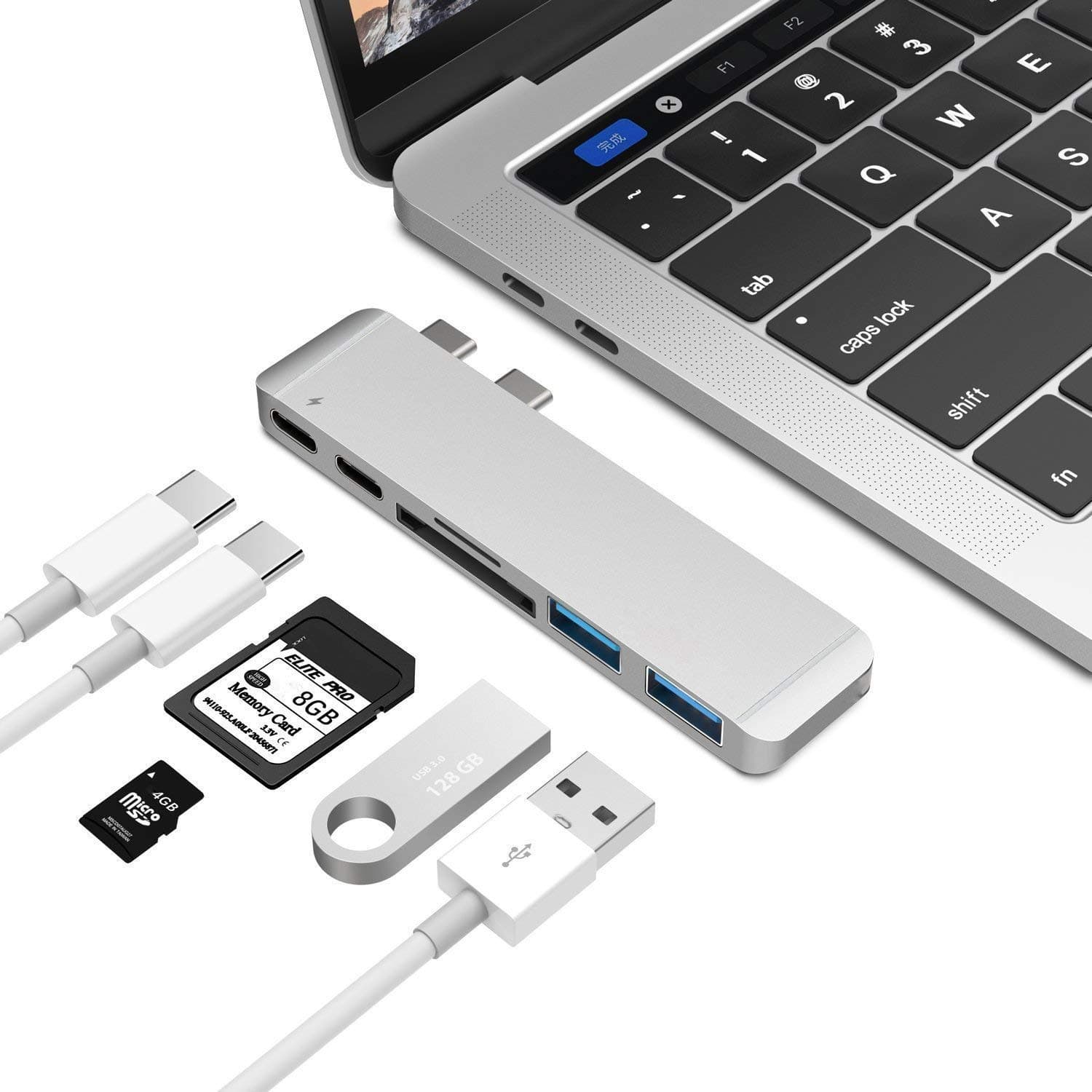 3-in-1 Type-C, USB 3.0 and SD Card Hub for MacBook Pro 2016 (including Touch Bar) and MacBook 12 Inch