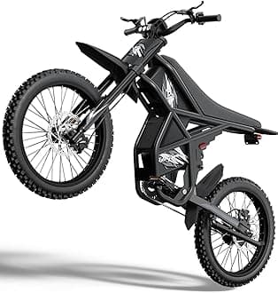 GT73PRO/GT73 Electric Dirt Bike for Adults, 3000W 60V 50MPH //2400W 48V 37MPH, 36.4AH Dual Battery Ebike Up to 85 Miles, 25" Motorcycle Tire, UL2849 All Terrain for Mountains, Snow, Sand, Road