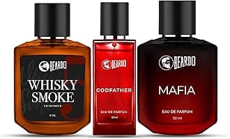 Beardo Whiskey Smoke, Godfather & Mafia Perfume For Men Edp 50Ml X 3 | Strong & Long Lasting Fresh Scent Fragrance |Aromatic, Spicy, Woody Eau De Parfum | Christmas gift for men | Gift For Friends | Gift fot Men