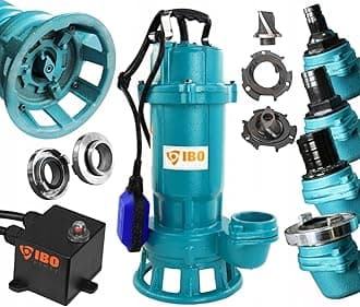 550W Submersible Dirty Water Pump Grinder Sewage Well Septic Flood Sewage Sump (550W Pump ONLY - NO Hose)