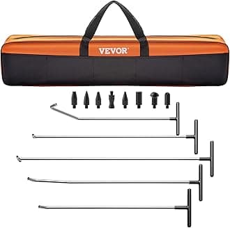 VEVOR Rods Dent Removal Kit, 13 Pcs Paintless Dent Repair Rods, Stainless Steel Dent Rods, Whale Tail Dent Repair Tools, Professional Hail Dent Removal Tool For Minor Dents, Door Dings And Hail Damage