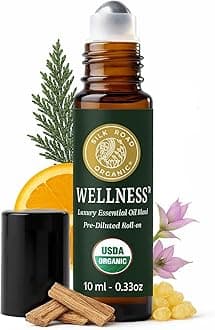 Silk Road Organic Wellness Essential Oil Vitality Blend Roll On for Overall Health, Immunity, Balance, Achy Joints & Muscles – USDA Certified Aromatherpy, 10ml Roller