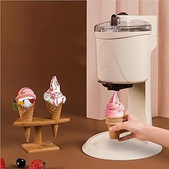 Soft Serve Ice Cream Machine, Ice Cream Makers for Home, freezing Yogurt Sorbet Maker Automatic Machine, Ice Cream Makers Machine for Home Portable Blender,110V