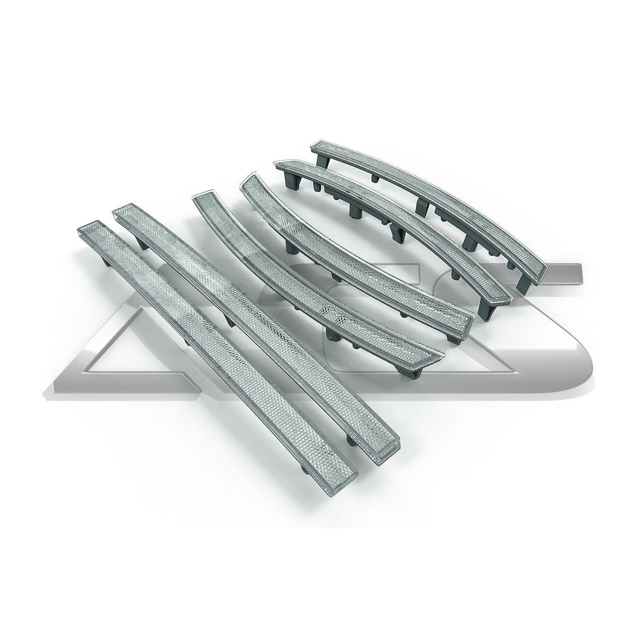 ACS Composite C7 Corvette Clear Light LED Side Markers OEM Quality Complete Replacement Kit (Clear)