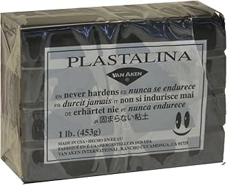 Chubu Electroporcelain Industrial Modeling Clay Plastalina Black 1 lb 06-0286