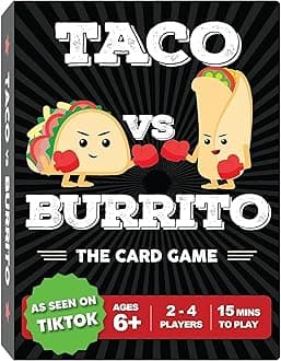 Taco vs Burrito - The Wildly Popular Surprisingly Strategic Card Game Created by a 7 Year Old - A Perfect Family-Friendly Party Game for Kids, Teens & Adults!