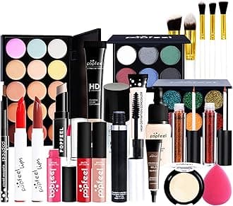 FantasyDay All-in-One Makeup Set Gift | Full Kit for Women Including Eyeshadow Palette, Lipstick, Blush, Foundation, Concealer, Face Powder, Lipgloss, Brushes