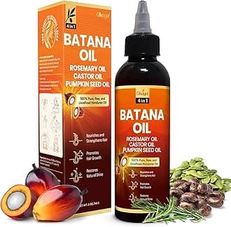 Batana Oil for Hair Growth with Rosemary, Castor, and Pumpkin Seed Oils, 100% Pure Unrefined Honduran Formula, Strengthens, Nourishes, Revives Scalp & Strands, Natural Care for All Types (5oz)