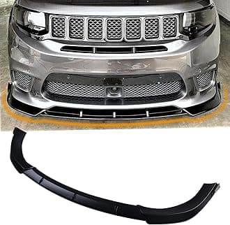 Front Bumper Lip Fit for 2014-2021 Jeep Grand Cherokee SRT /2018-2021 Trackhawk Sport Splitter Spoiler Diffuser Protector Guard Wing Body Kit Air Dam Accessories (Matte Black)