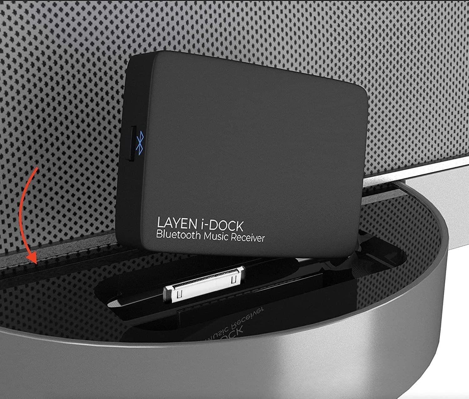 LAYEN i-DOCK - Premium 30 Pin Bluetooth 5.3 Adapter | TWS Dual Multiplay | BT 5.3 = Greater Distance and Superior Audio | for Bose SoundDock & Other iPod iPhone Docks and Speakers - (Not for Cars)