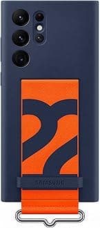 SamsungOfficial S22 Ultra Silicone Cover with Strap Navy