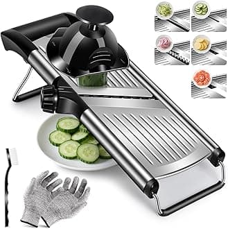 Professional Kitchen Mandoline Slicer in Stainless Steel