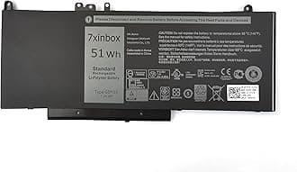 7,4V 51Wh G5M10 8V5GX WYJC2 F5WW5 K9GVN R9XM9 YM3TC 7FR5J Replacement Laptop Battery Compatible with Dell Latitude E5450 E5470 E5550 E5570
