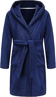 Boys Girls Bathrobe Soft Towel Hooded Robe Terry Cloth Cotton Bathrobe