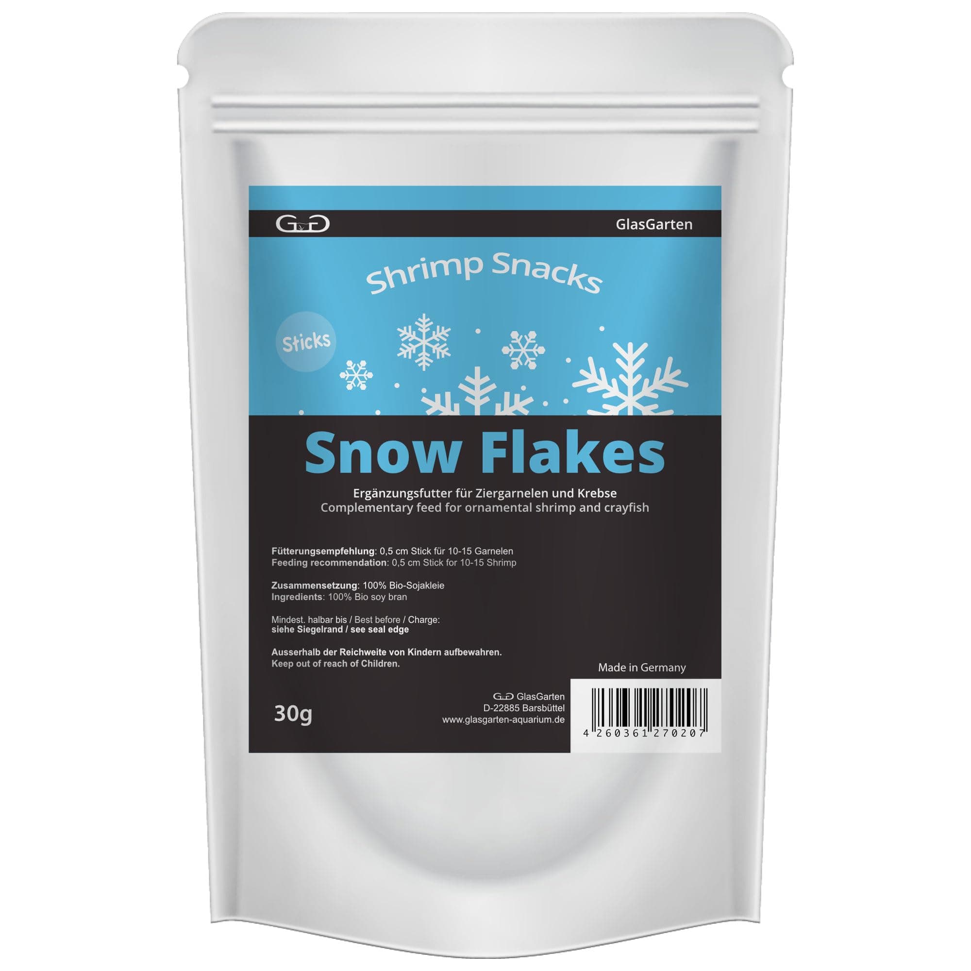 GlasGarten Shrimp Snacks Snow Flakes