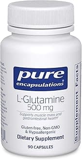 Pure Encapsulations - l-Glutamine 500 mg - Hypoallergenic Supplement Supports Muscle Mass and Gastrointestinal Tract - 90 Capsules