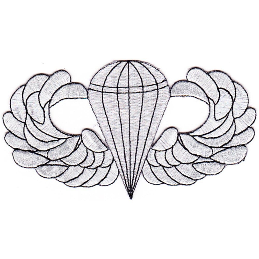 Airborne Basic Jump Wings Badge Patch