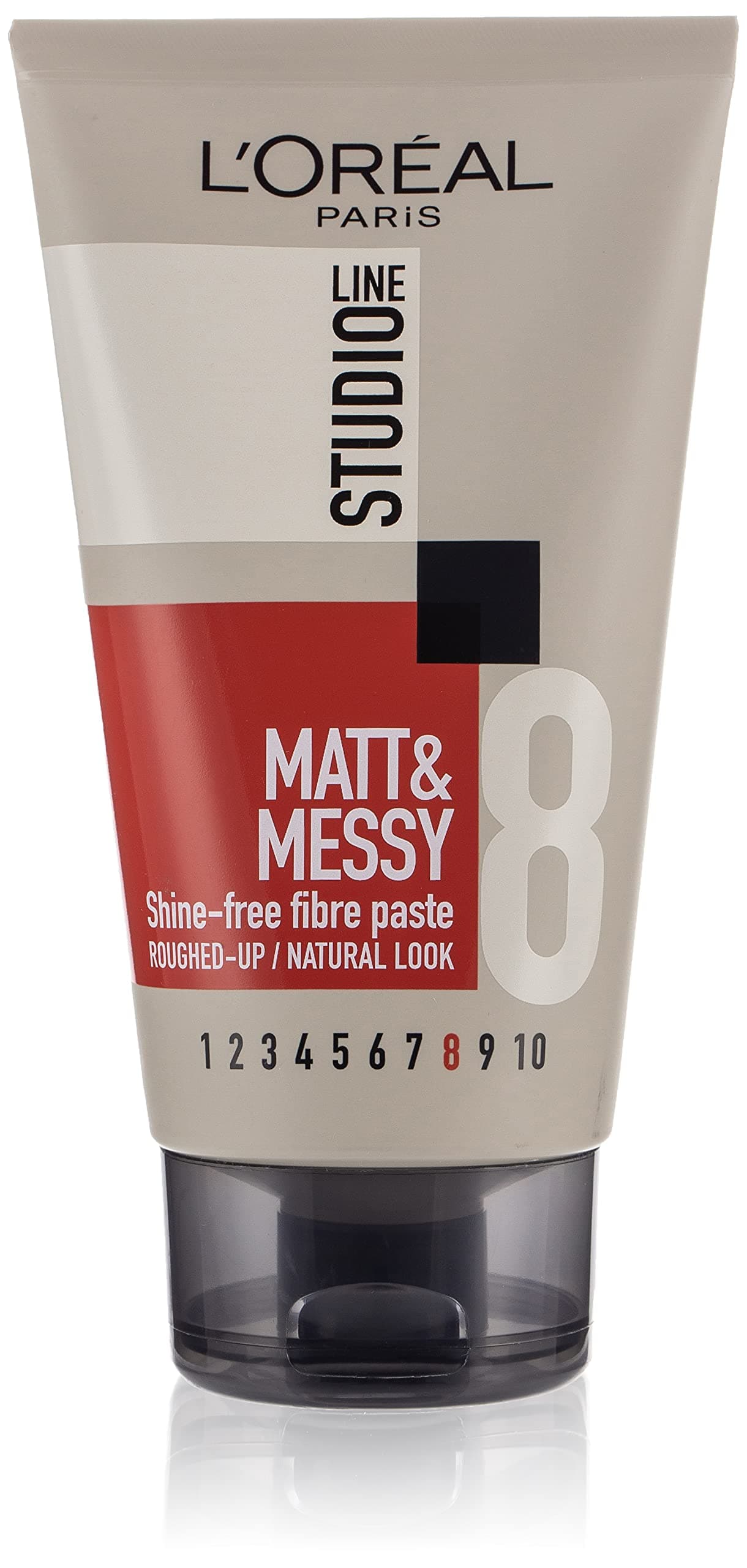 L'Oreal Paris Studio Line Matt and Messy Fibre Paste, Professional Styling Paste to Create a Roughed-Up Natural Look with a Strong Matte Finish That Lasts All Day, Matt and Messy Paste, 150ml