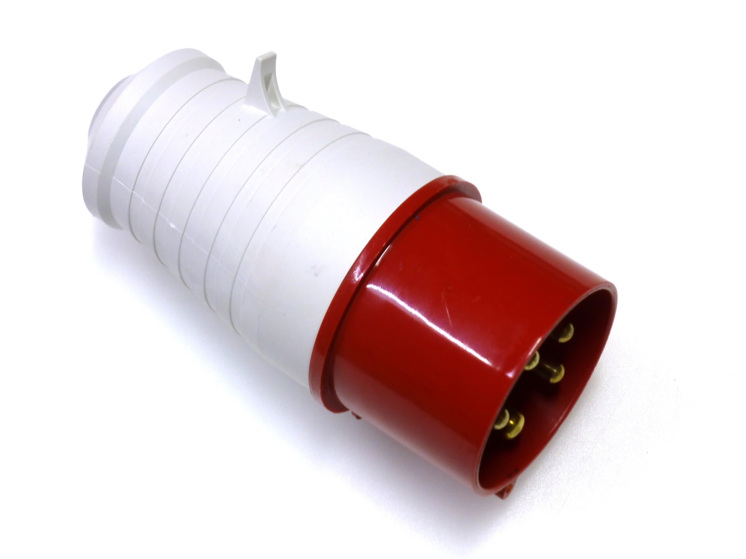 Knightsbridge IP44 Plug 3P+N+E, White Red, 415V 32A