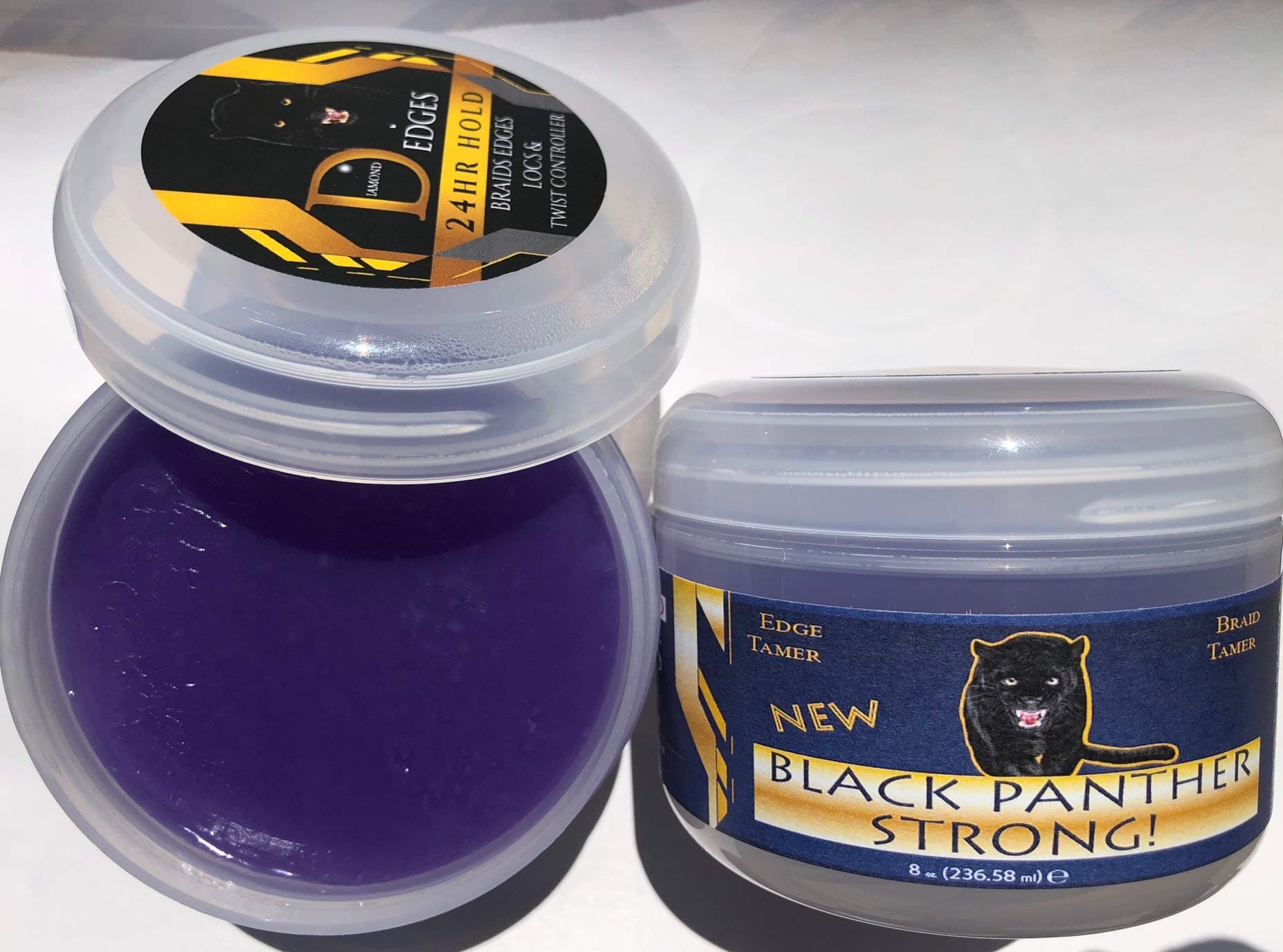 Black Panther Edge And Braid Control. Strong Edge Pomade 24 hr Hold With Free Edge Brush