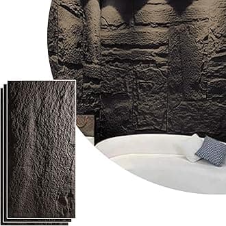 Faux Stone Wall Panel Exterior Interior, Waterproof PU Wall Covering Panels, 3D Wall Decor Paneling Wainscoting, Stacked Stone Siding Panel(Gray 3,3pcs)