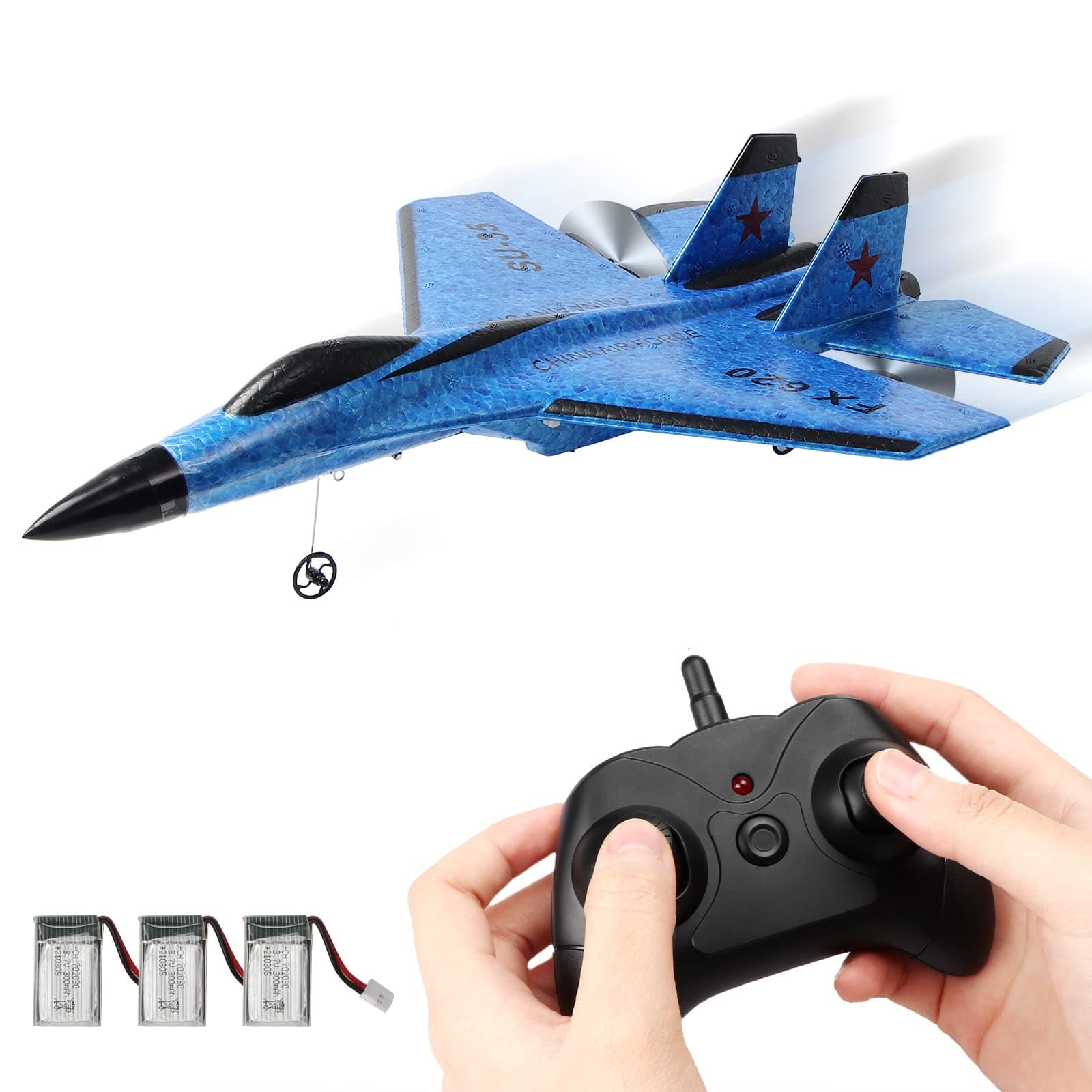 RC Plane 2 Channel Remote Control Airplane Ready to Fly, 2.4GHz Easy to Control RC Glider Plane for Beginners