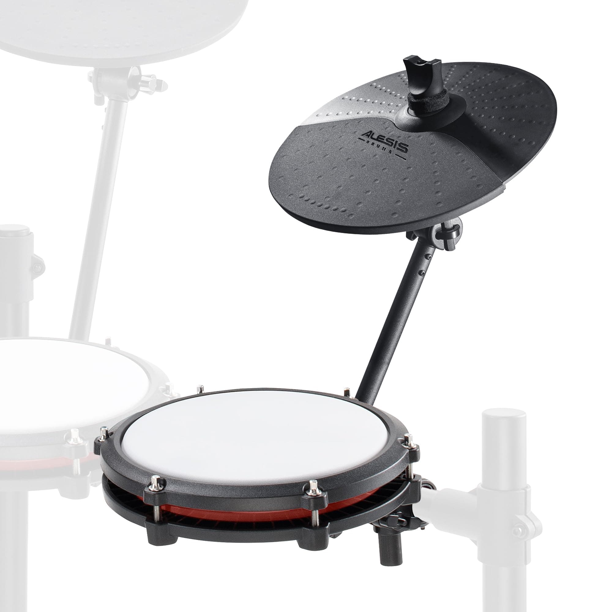 Alesis Drums Nitro Max Expansion Pack - Electric Drum Set Expansion for Nitro Max Kit with Mesh Tom Pad, 10" Cymbal with Choke and Connection Cables