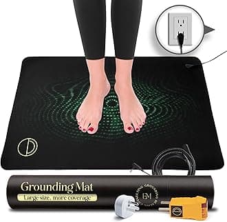 EARTH AND MOON Polyurethane Potential Emf And Esd Protection Grounding Mat Plus Foot Therapy Earthing Cord