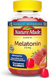Nature Made Melatonin Gummies 2.5 mg, 100% Drug Free Sleep Aid for Adults, Melatonin Supplement 80 Count, 80 Day Supply