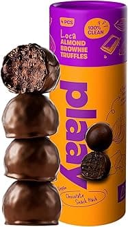 Almond Brownie Chocolate Truffles – Keto Dark Chocolate Snack – Gluten-Free, Vegan-Friendly with Rich Fudgy Texture for Guilt-Free, Anytime Smart Snacking - 60g