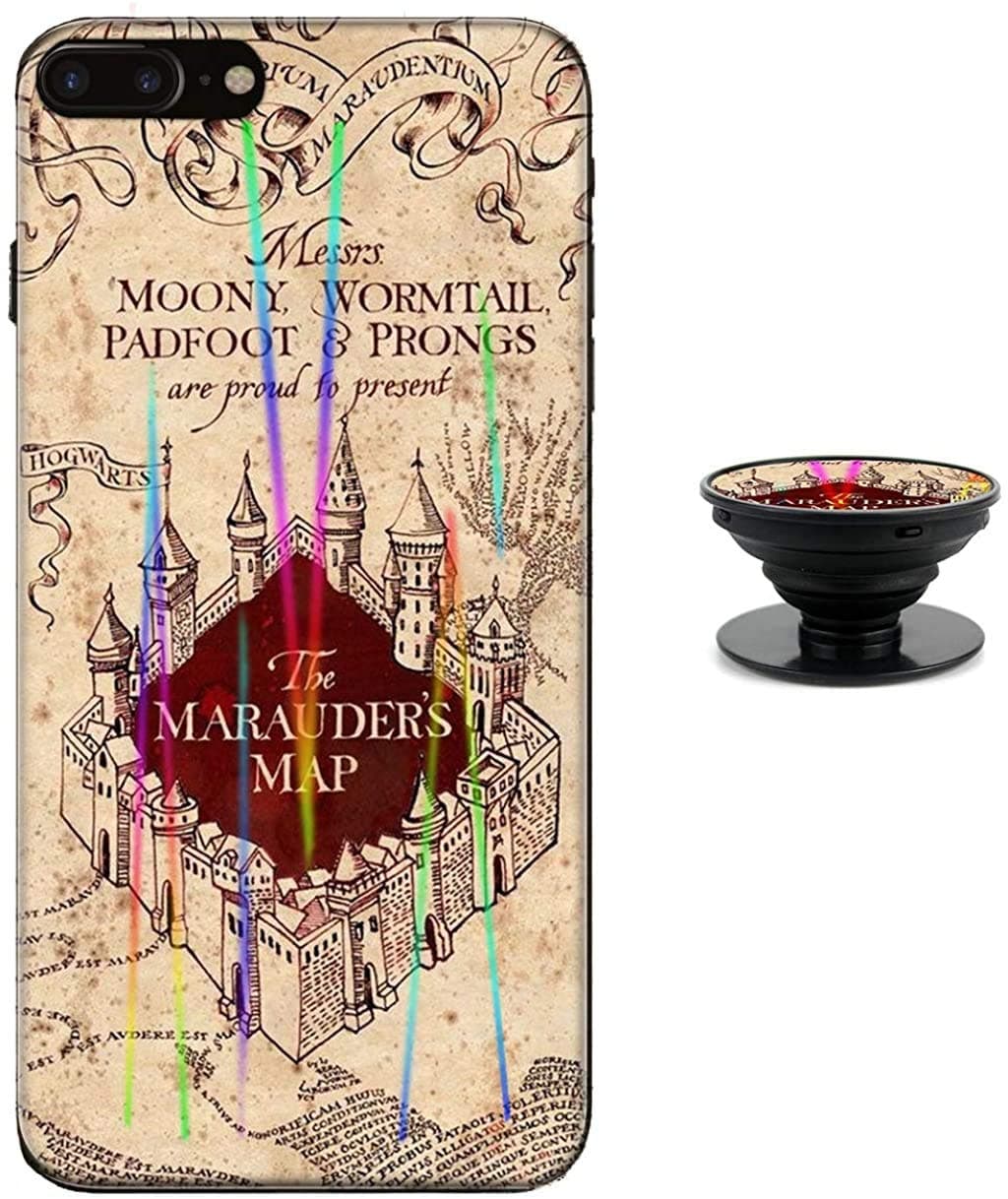 TalentShowfy Harry Poter Map Case for iPhone 6 iPhone 6S Protective Case Aurora Color Soft TPU Compatible iPhone 6 6S Cover with Phone Holder Bracket (6/6S)