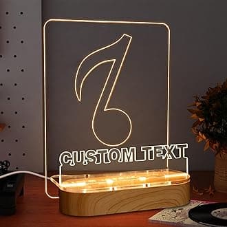 YuanDian Light up Personalised Vinyl Record Stand, Now Playing Customize Record Stand, Wooden Acrylic Holder for Vinyl Album Display Storage, Record LED Display Collection Holder