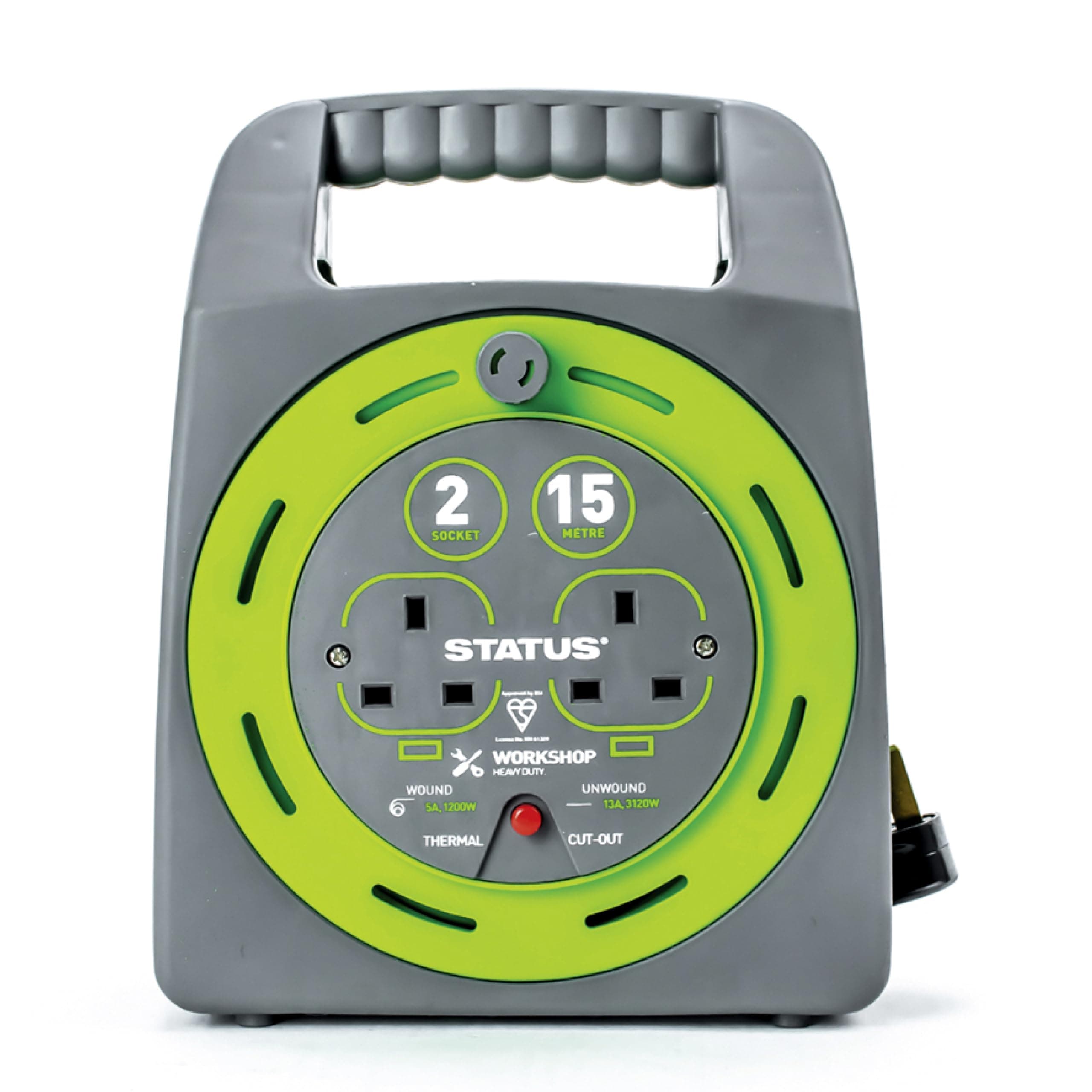 15 METRE Extended Reach Long Cable Length Provides Flexible Power Access Across Gardens, driveways and Work Areas, reducing the Need for Multiple Extension Connections.