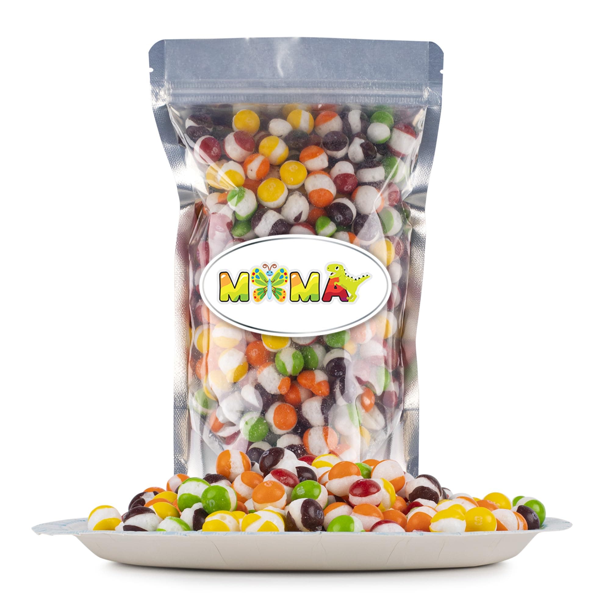 MiMa Flavorful Freeze-Dried Asteroids - Assorted Fruit Candy (6oz, Original Rainbow) - Easter Candy, Easter Basket Stuffers & Fillers, Crunchy Freeze Dried Candy