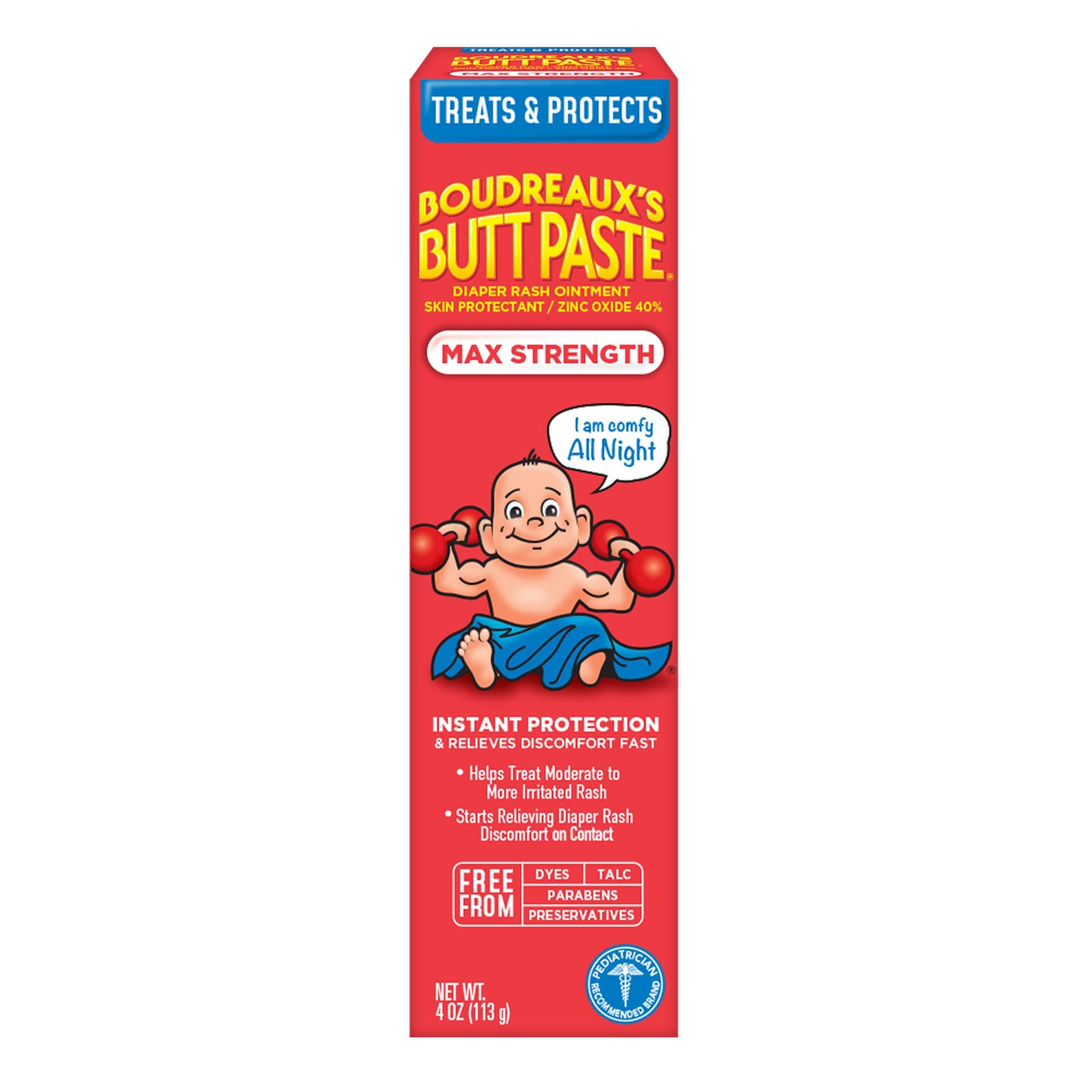 Boudreaux's Butt Paste Diaper Rash Ointment | Maximum Strength | 4 Oz