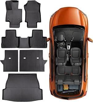 6PCS for Toyota Rav4 Floor Mats & Cargo Liner Back Seat Cover Protector 2024-2019(Include Hybrid),All Weather Waterproof Floor mats for Toyota rav4 Accessories 2024 2023 2022 2021 2020 2019